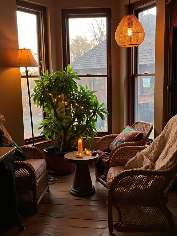 cozy lighting for sunroom