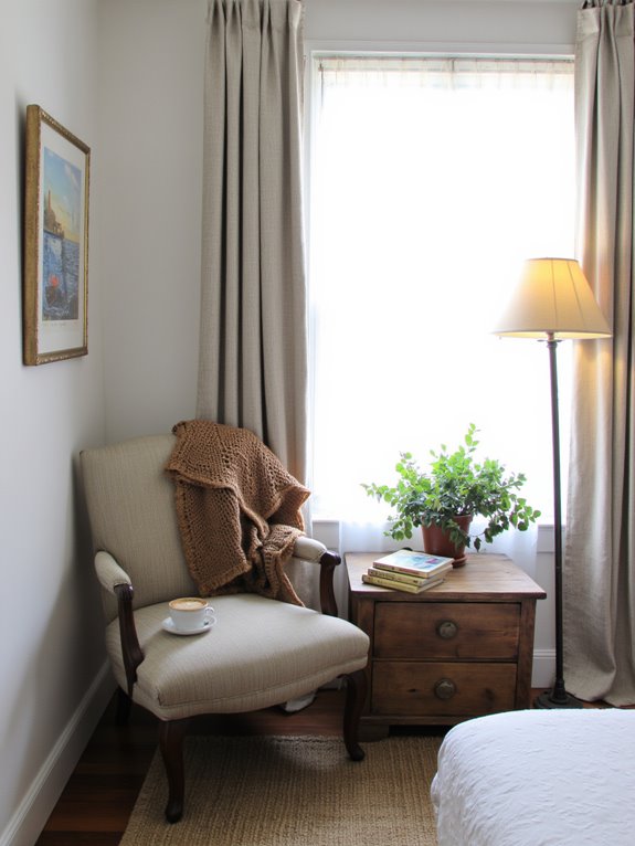 cozy nook with armchair