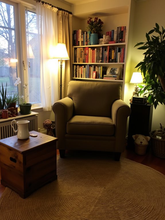 cozy nook with soft lighting
