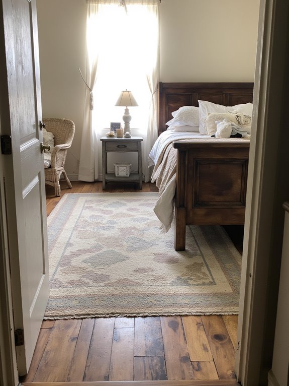 cozy rugs enhance bedroom warmth