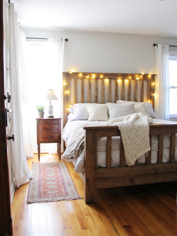 cozy rustic bed frame