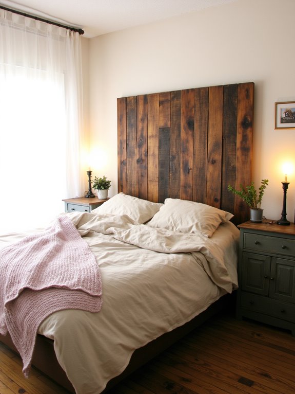 cozy statement headboard transformation
