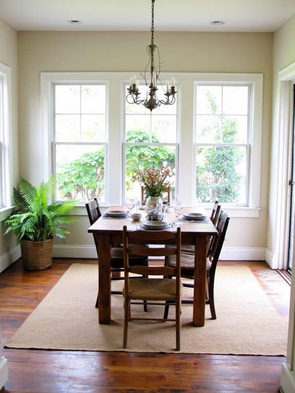 cozy stylish dining area