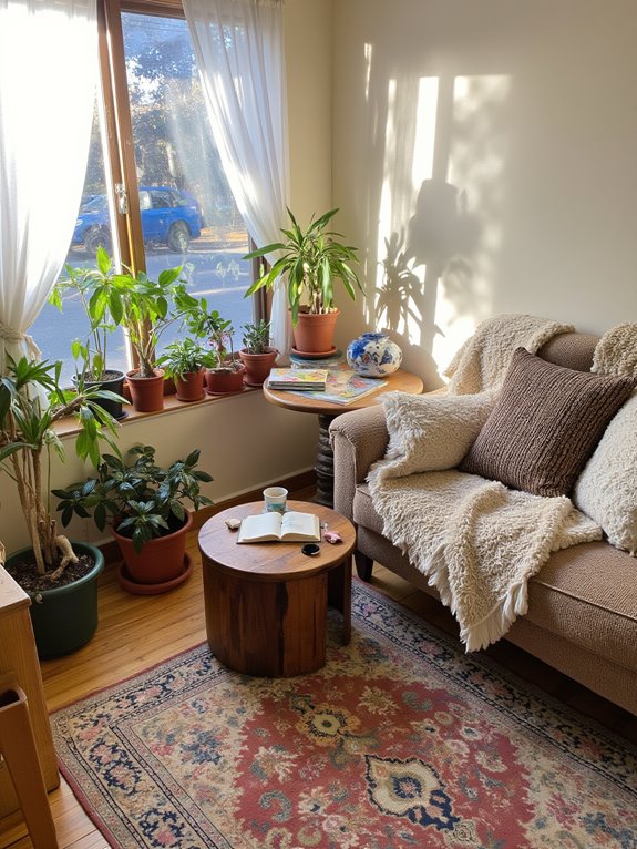 cozy sunroom soft lighting