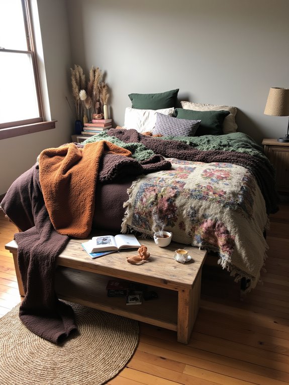 cozy textiles for warmth