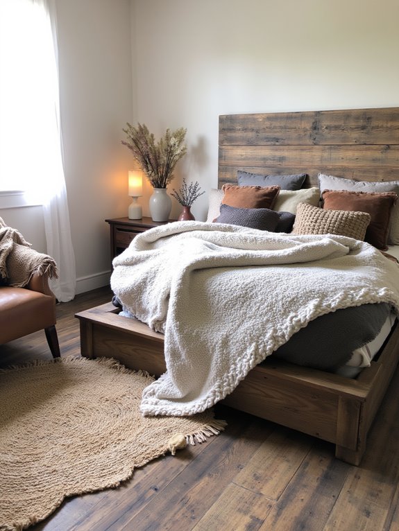 cozy textured bedding layers