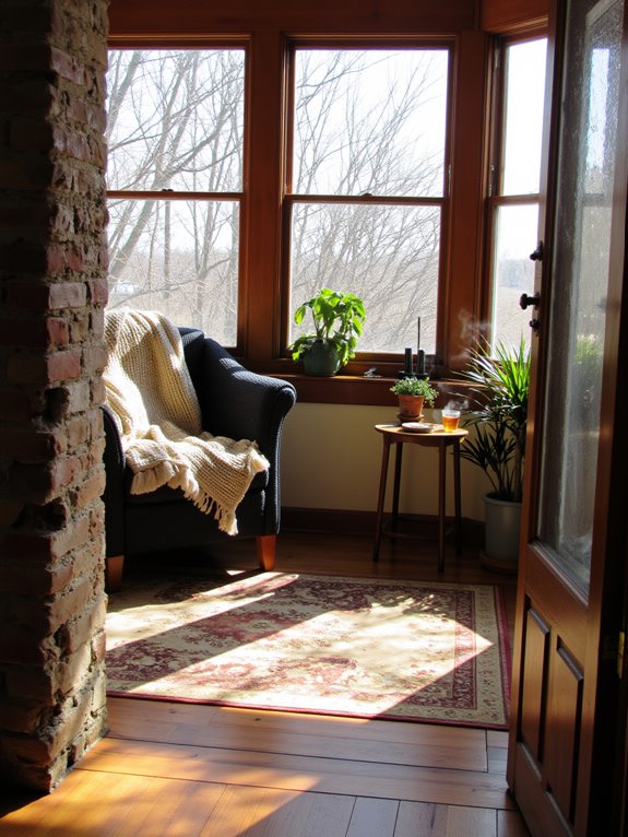 cozy winter sunroom retreat