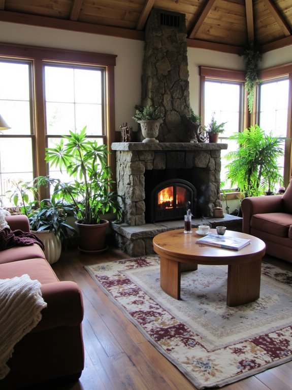 cozy year round fire feature