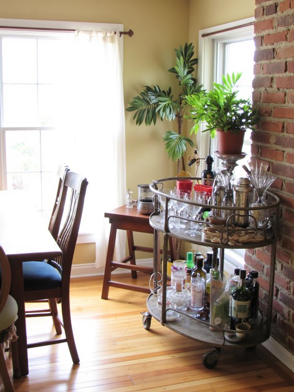 effortless entertaining with bar cart