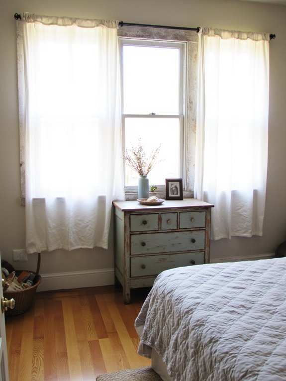 farmhouse curtains create coziness
