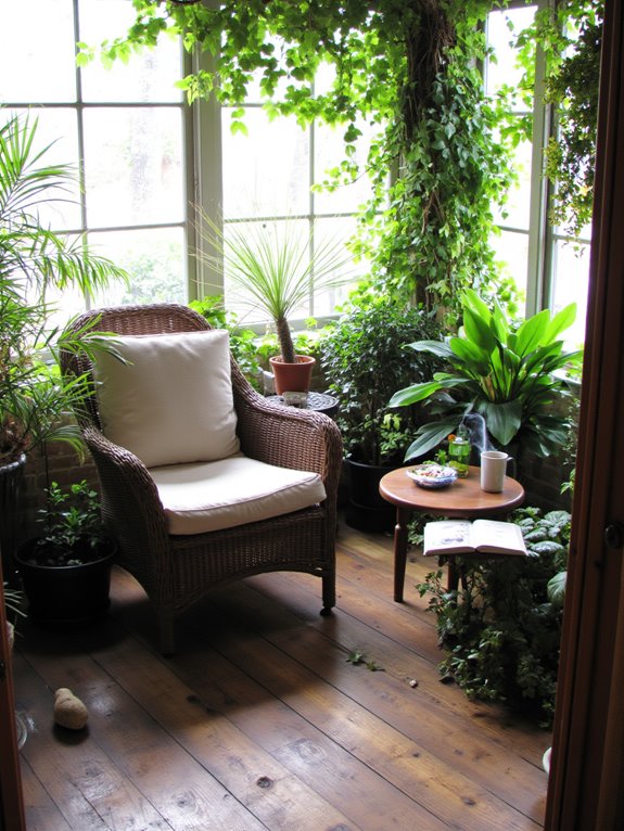 indoor garden relaxation space