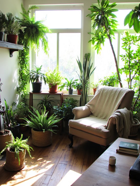 indoor plants create oasis