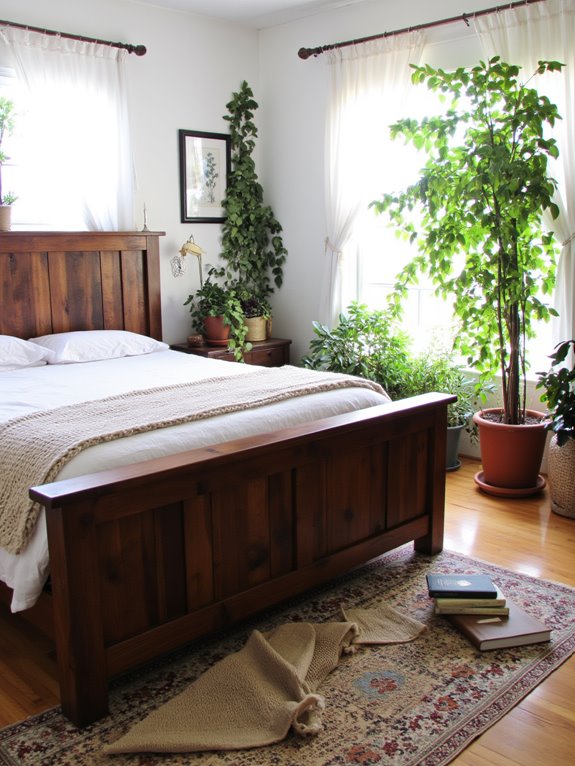 indoor plants enhance rustic charm
