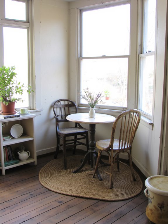 intimate cozy dining nook