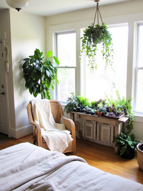 lush indoor plants oasis