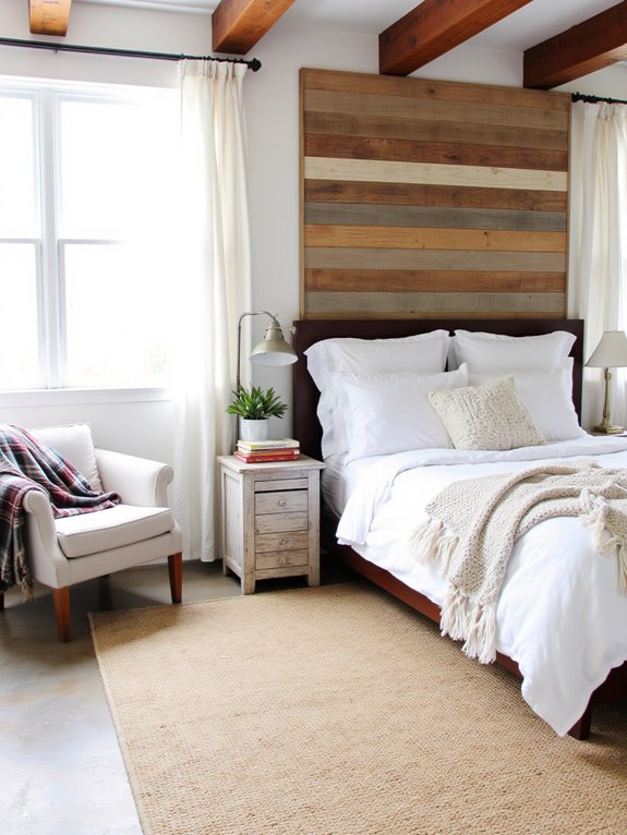 modern rustic bedroom balance