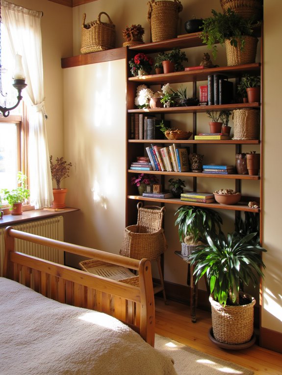 open shelving for decor