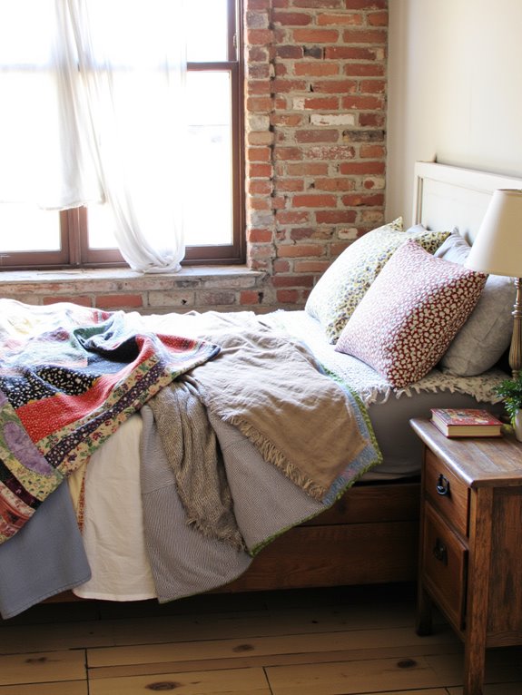 quilt arrangement for aesthetics