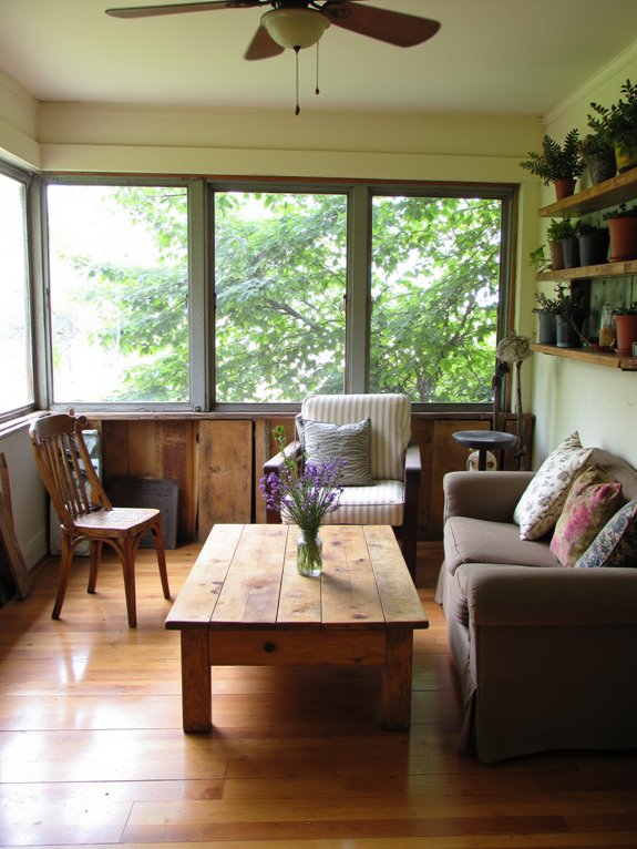 reclaimed materials for sunrooms