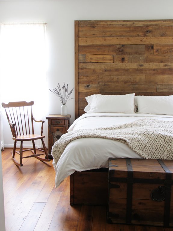 reclaimed wood adds warmth