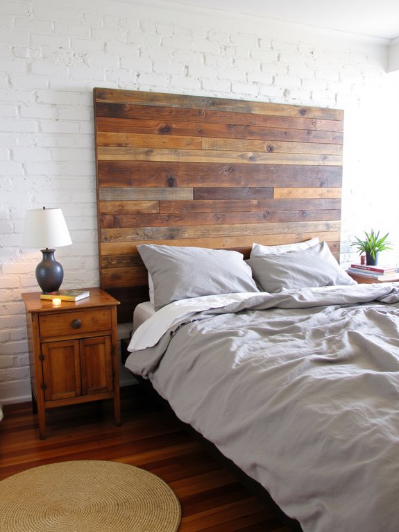 reclaimed wood bedroom charm