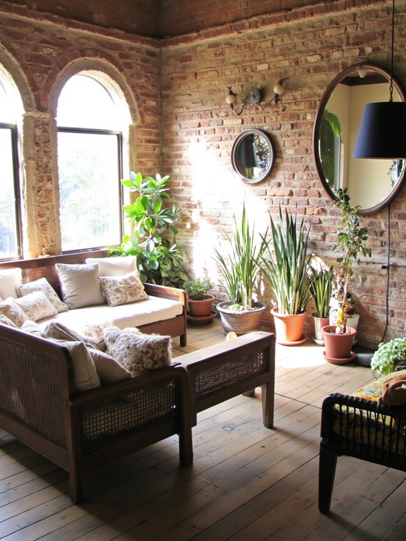 reflective mirrors enhance brightness