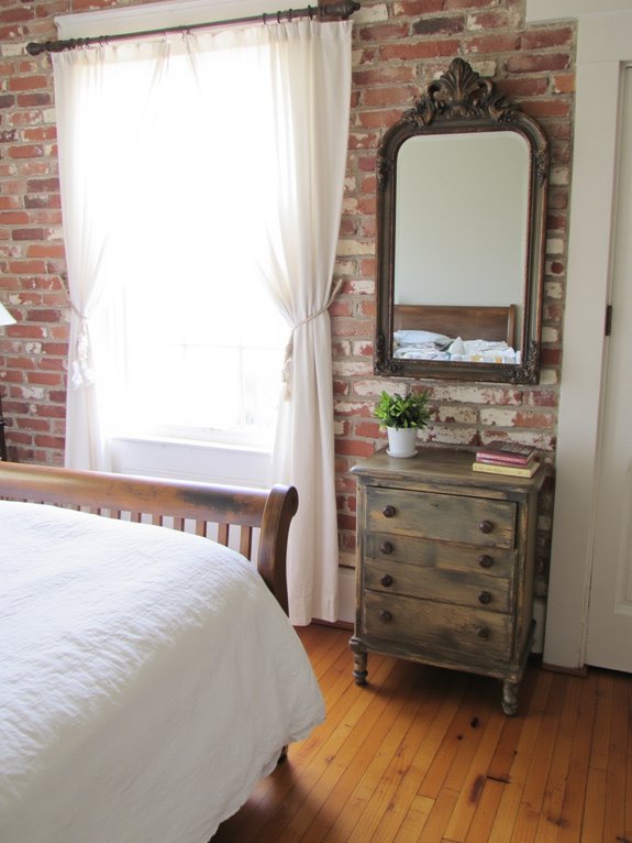 reflective vintage mirror placement