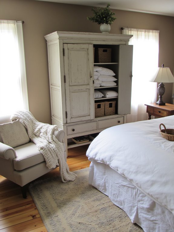 rustic armoire for storage