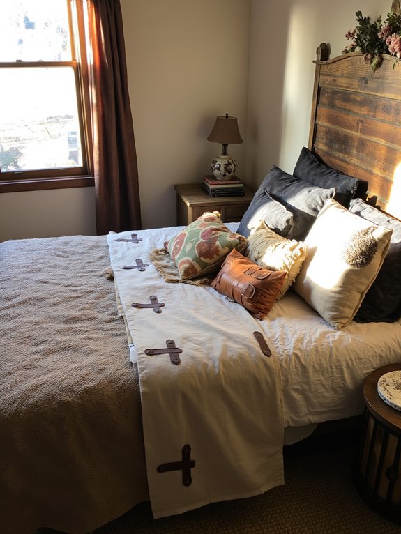 rustic decorative pillow accents