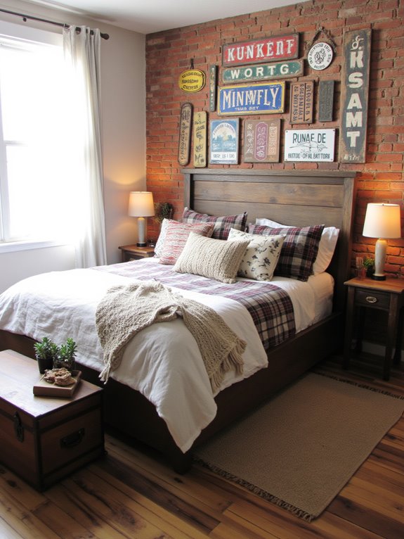 rustic signage adds charm