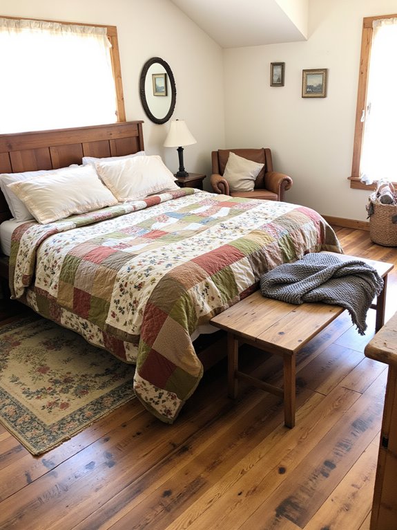rustic textiles enhance farmhouse charm