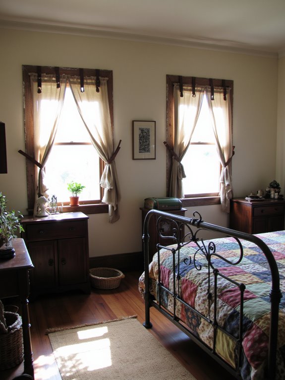 rustic window treatments warmth