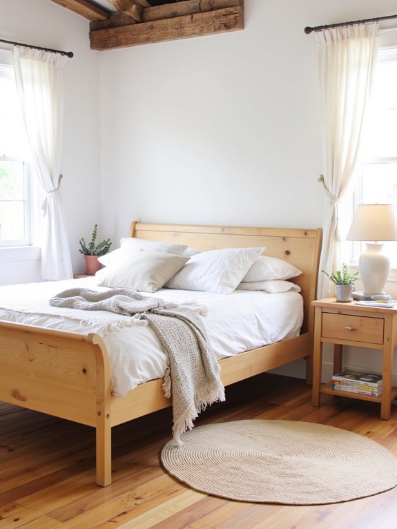 serene light wood furniture