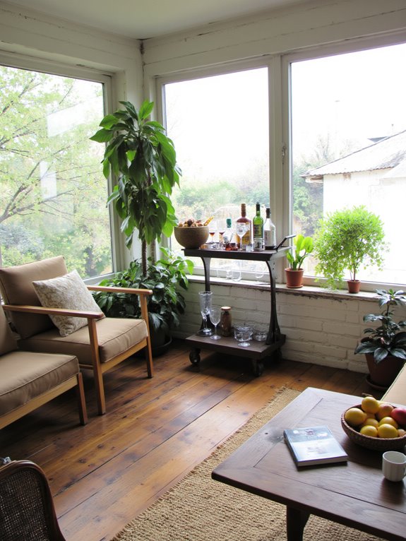 stylish bar cart entertainment