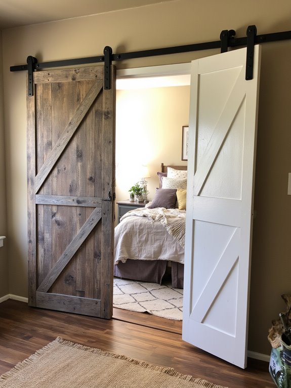 stylish space saving barn doors