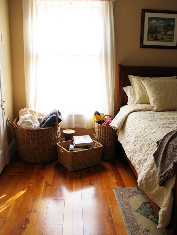 stylish woven basket storage