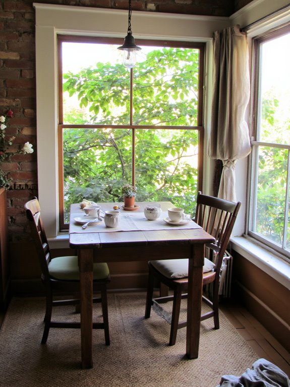 sunroom bistro table dining