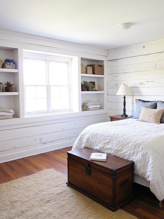 textured shiplap storage solutions