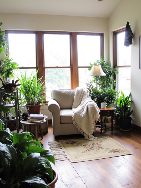 tranquil indoor nature retreat