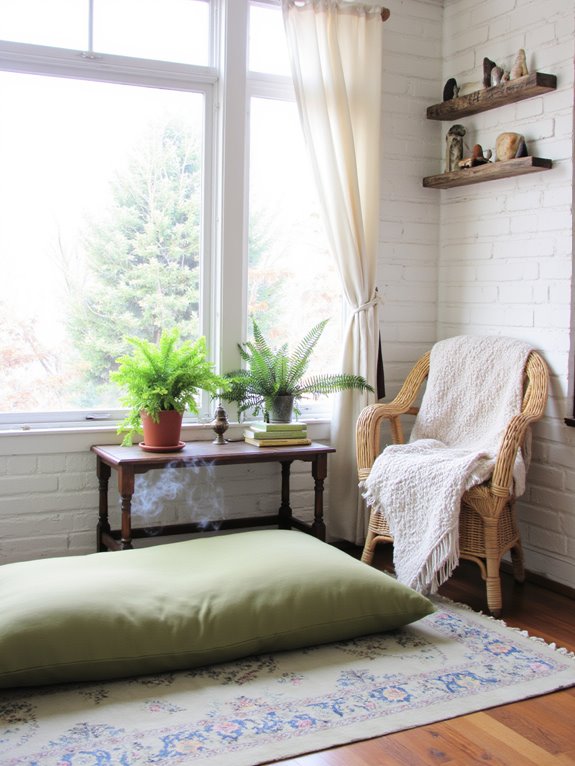 tranquil sunroom meditation space