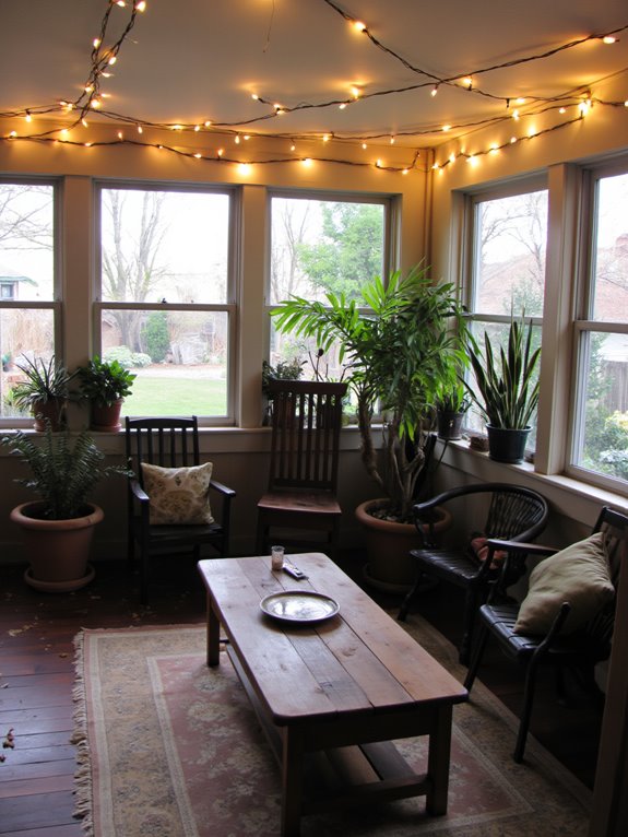 twinkling lights create ambiance