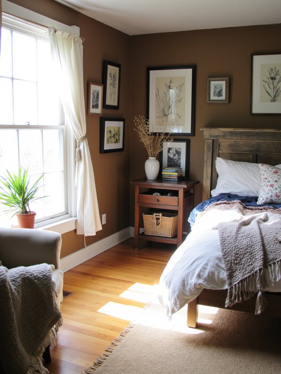 vibrant artwork enhances coziness