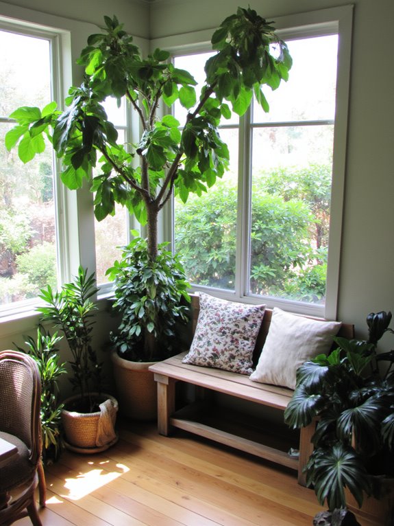 vibrant oasis with greenery