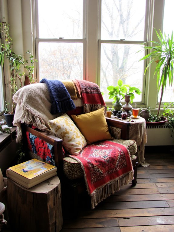 vibrant vintage textile comfort