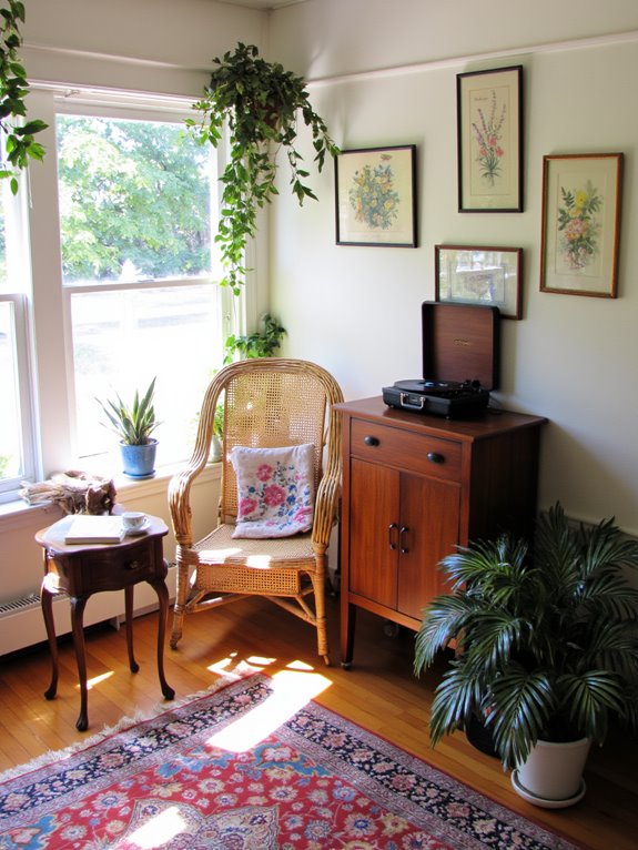 vintage charm in sunroom