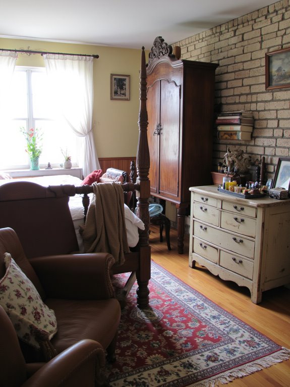 vintage furniture adds charm