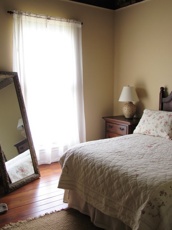 vintage mirrors enhance spaciousness