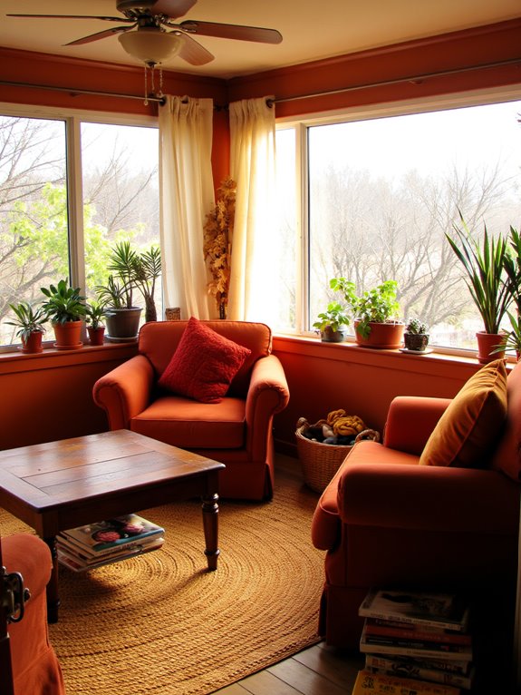 warm colors create coziness