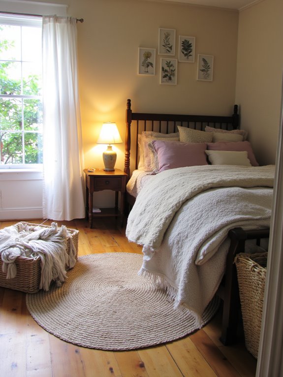 warm inviting bedroom lighting