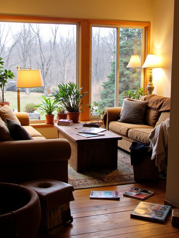 warm inviting layered lighting